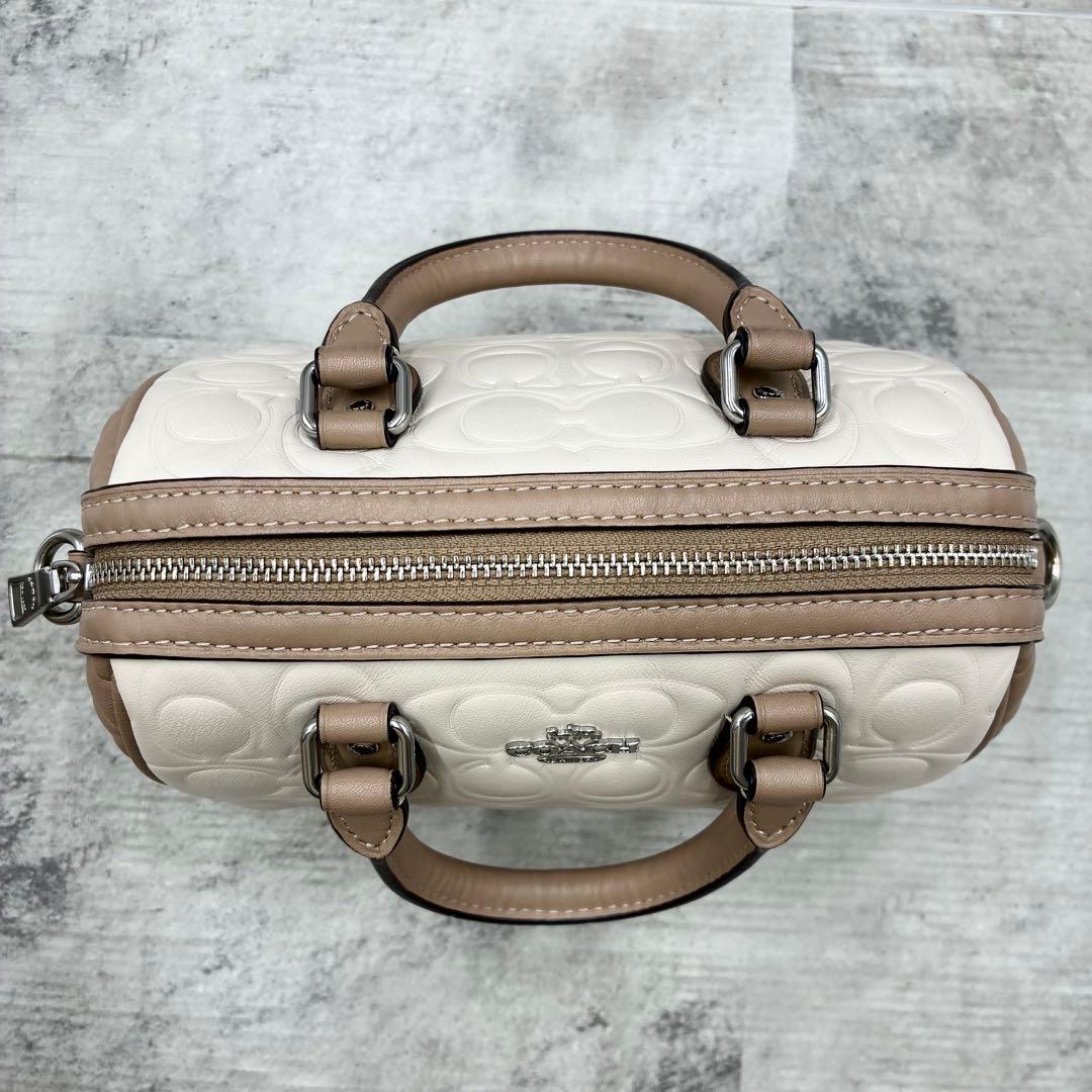 極美品✨コーチ　 ミニローアン　クロスボディバッグ　2way シグネチャーレザー