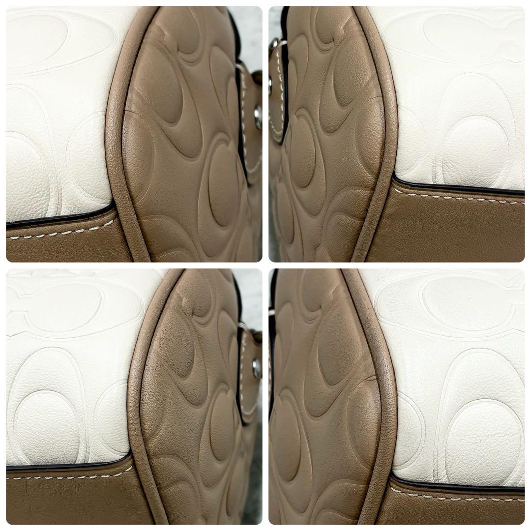 極美品✨コーチ　 ミニローアン　クロスボディバッグ　2way シグネチャーレザー