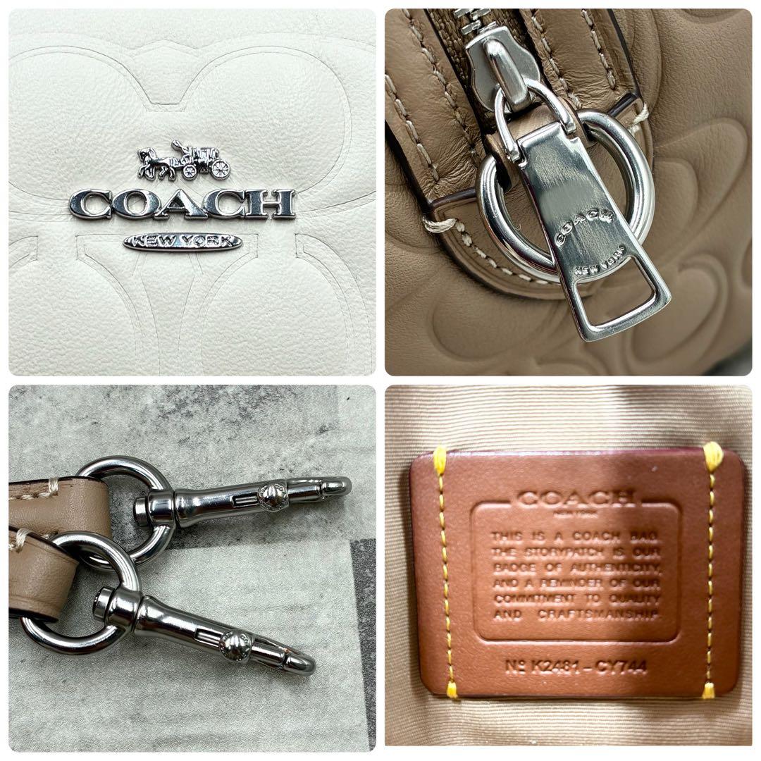 極美品✨コーチ　 ミニローアン　クロスボディバッグ　2way シグネチャーレザー