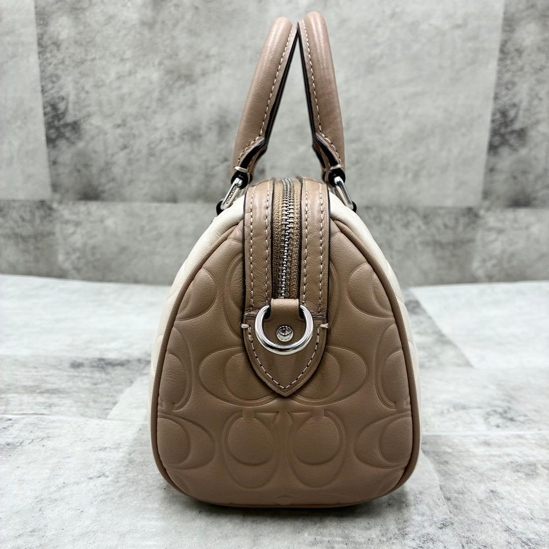 極美品✨コーチ　 ミニローアン　クロスボディバッグ　2way シグネチャーレザー