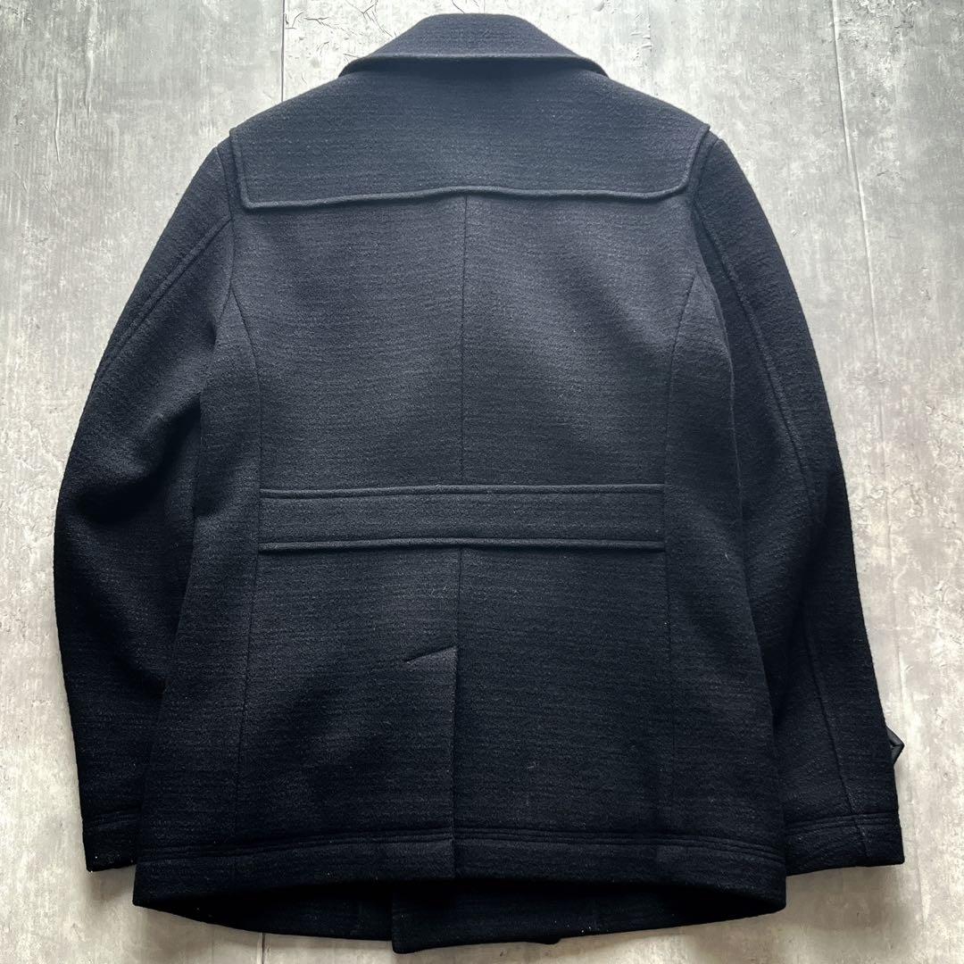 美品　Lサイズ　バーバリーブラックレーベル シャドーチェック ピーコート　羊毛