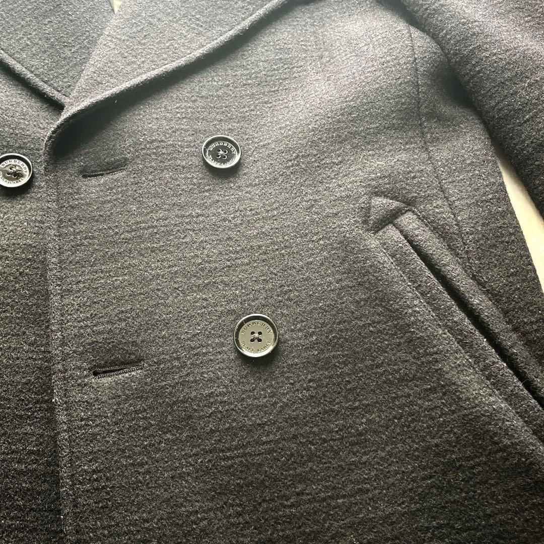 美品　Lサイズ　バーバリーブラックレーベル シャドーチェック ピーコート　羊毛