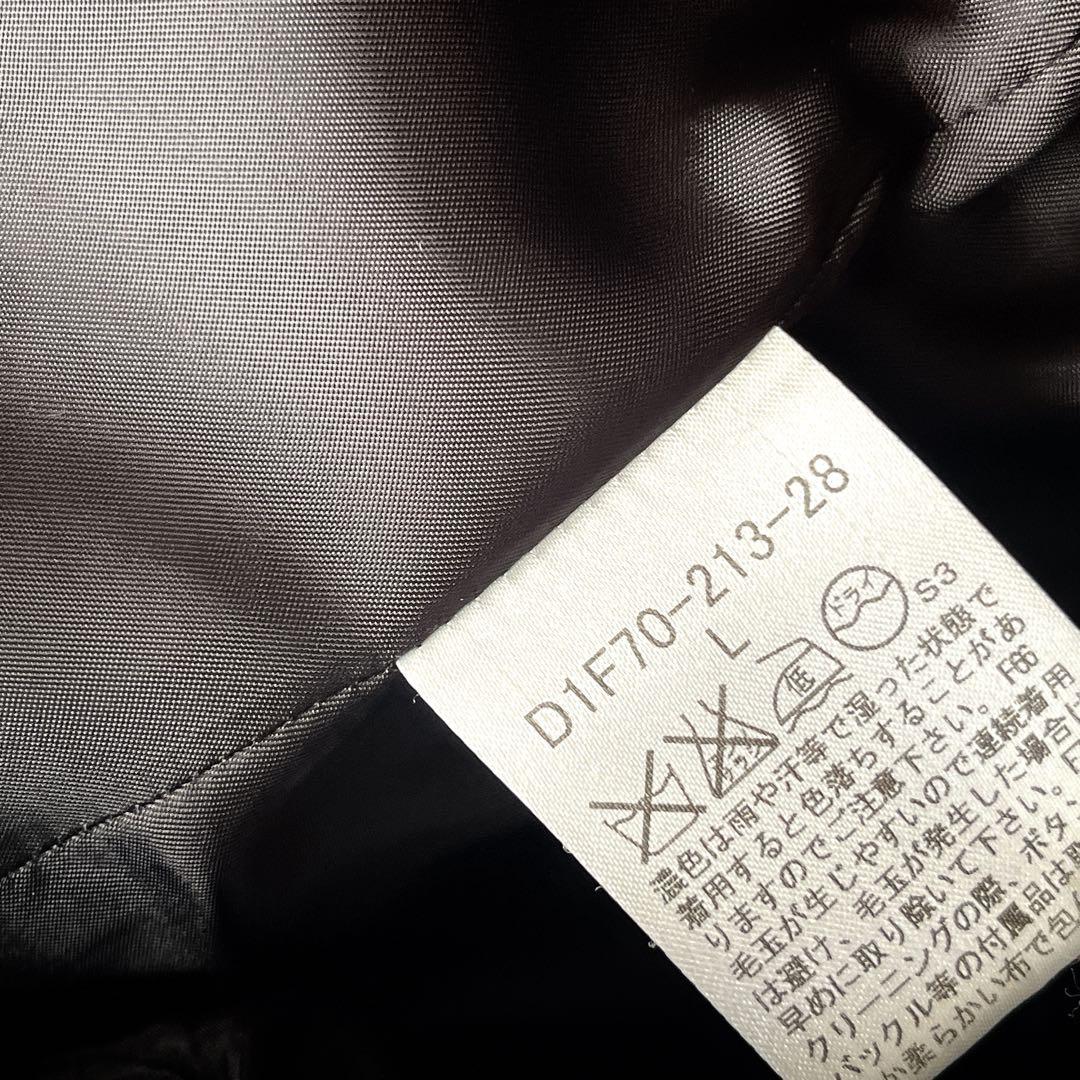 美品　Lサイズ　バーバリーブラックレーベル シャドーチェック ピーコート　羊毛