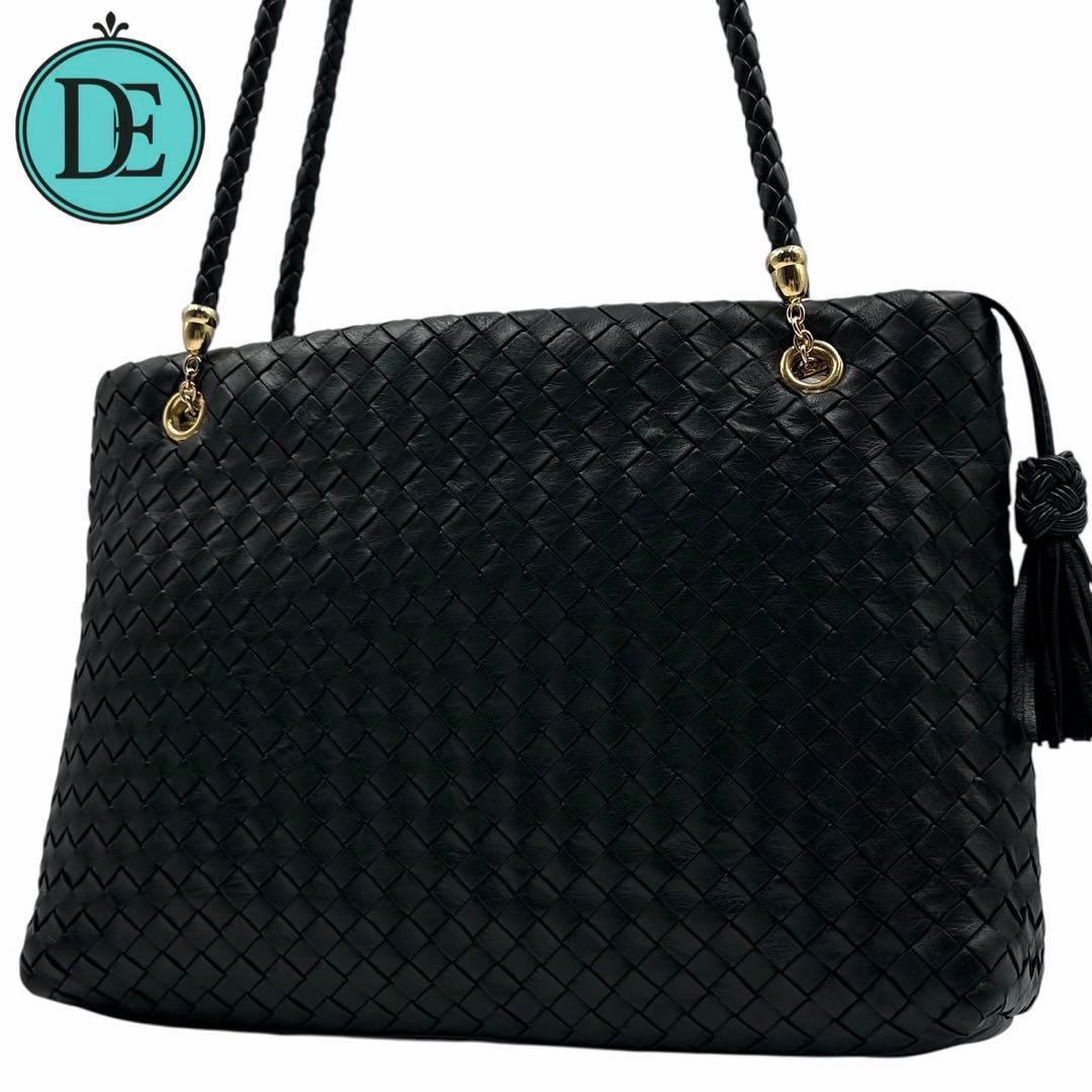 【良品】BOTTEGA VENETA ショルダーバッグ イントレチャート レザー