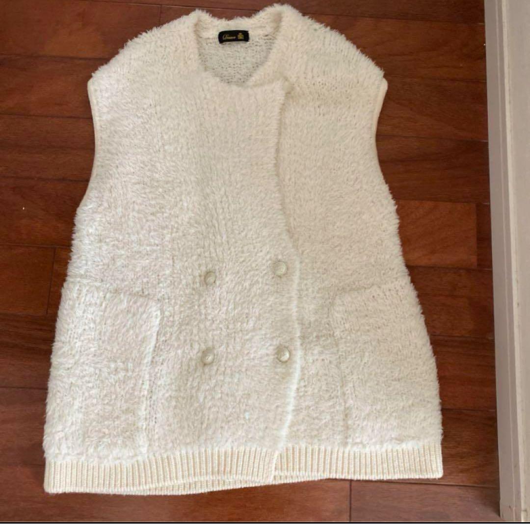 DRAWERドゥロワー 3G シャギーニットジレ