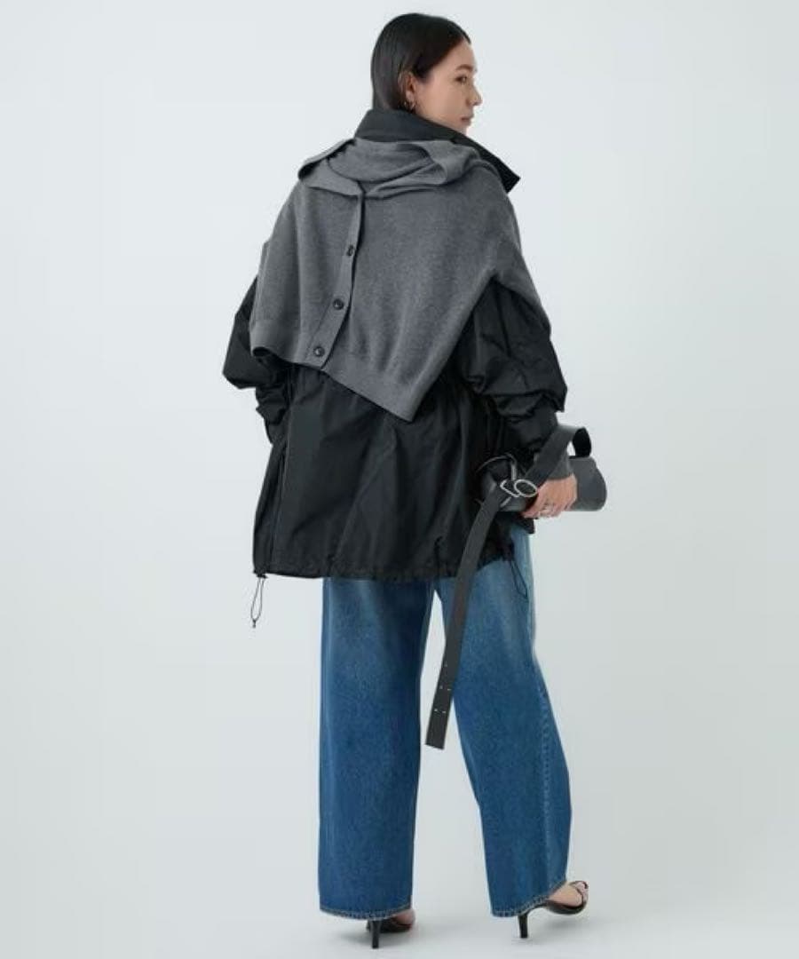 美品_CHAOS_ プリズムライトブルゾン_BLACK