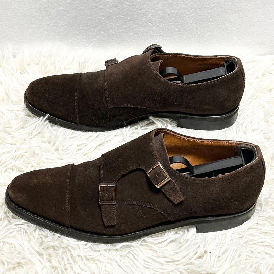 ✨良品✨SCOTCH GRAIN F-910ダブルモンク ブラウン レザー25㎝
