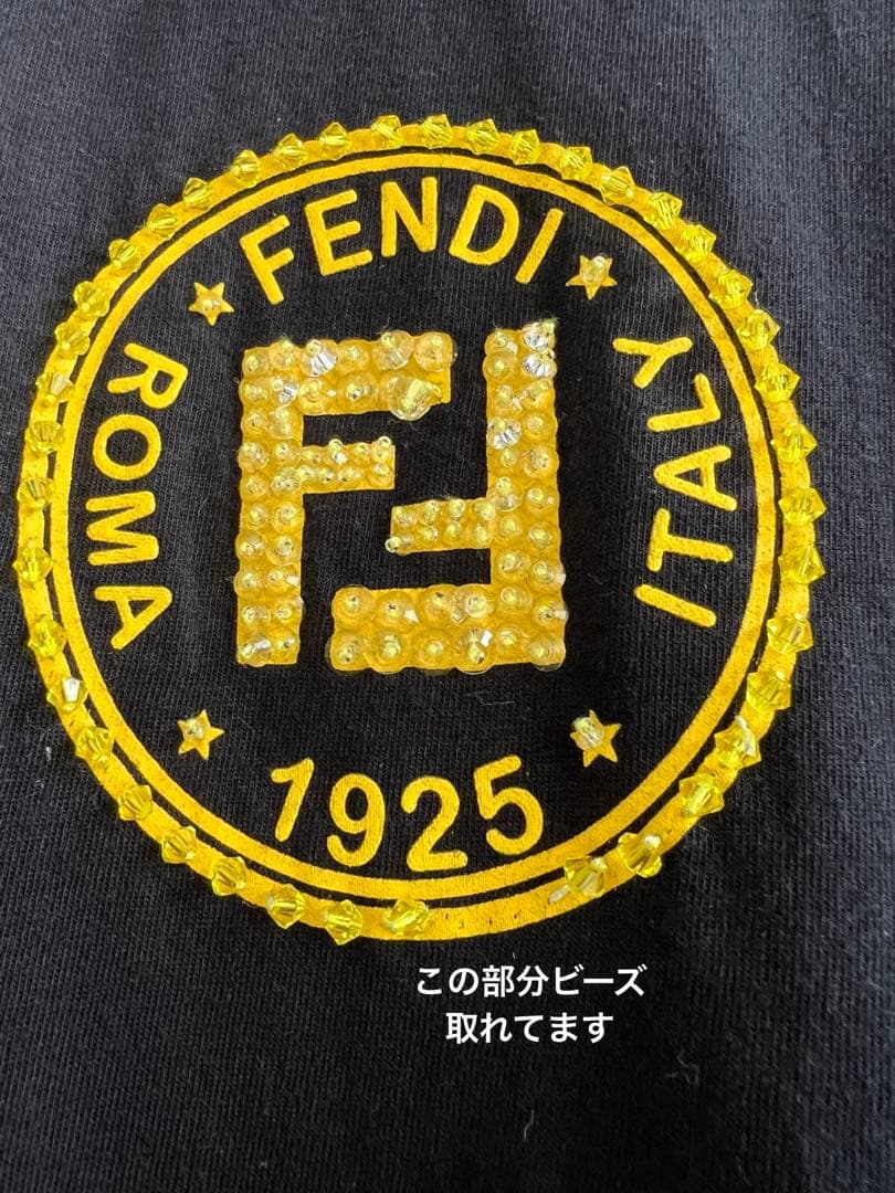 Fendi ロゴ Tシャツ 黒 半袖 レディース レア 良品 人気