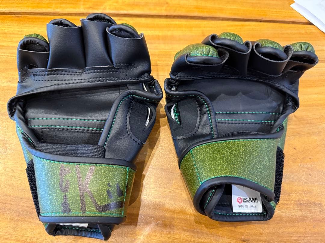 RIZIN オープンフィンガーグローブ XL ルイス・グスタボ　堀江圭功サイン入