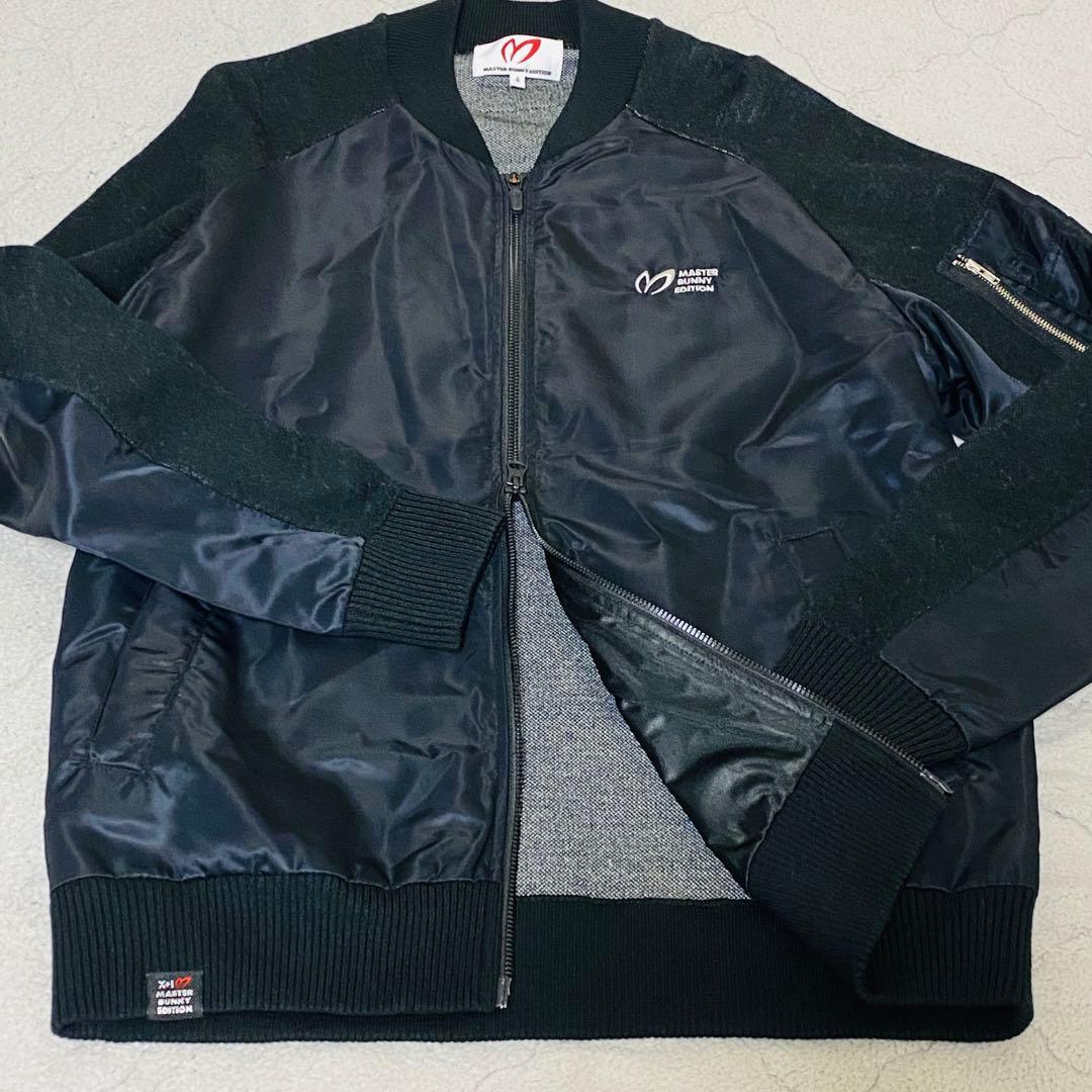 マスターバニー　 ニット　ナイロン　ジャケット　異素材　切替　 メンズ サイズ4
