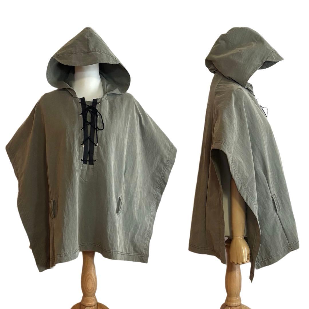 2点おまとめ【PINKO】 レースアップ 共布ベルト付き ポンチョ