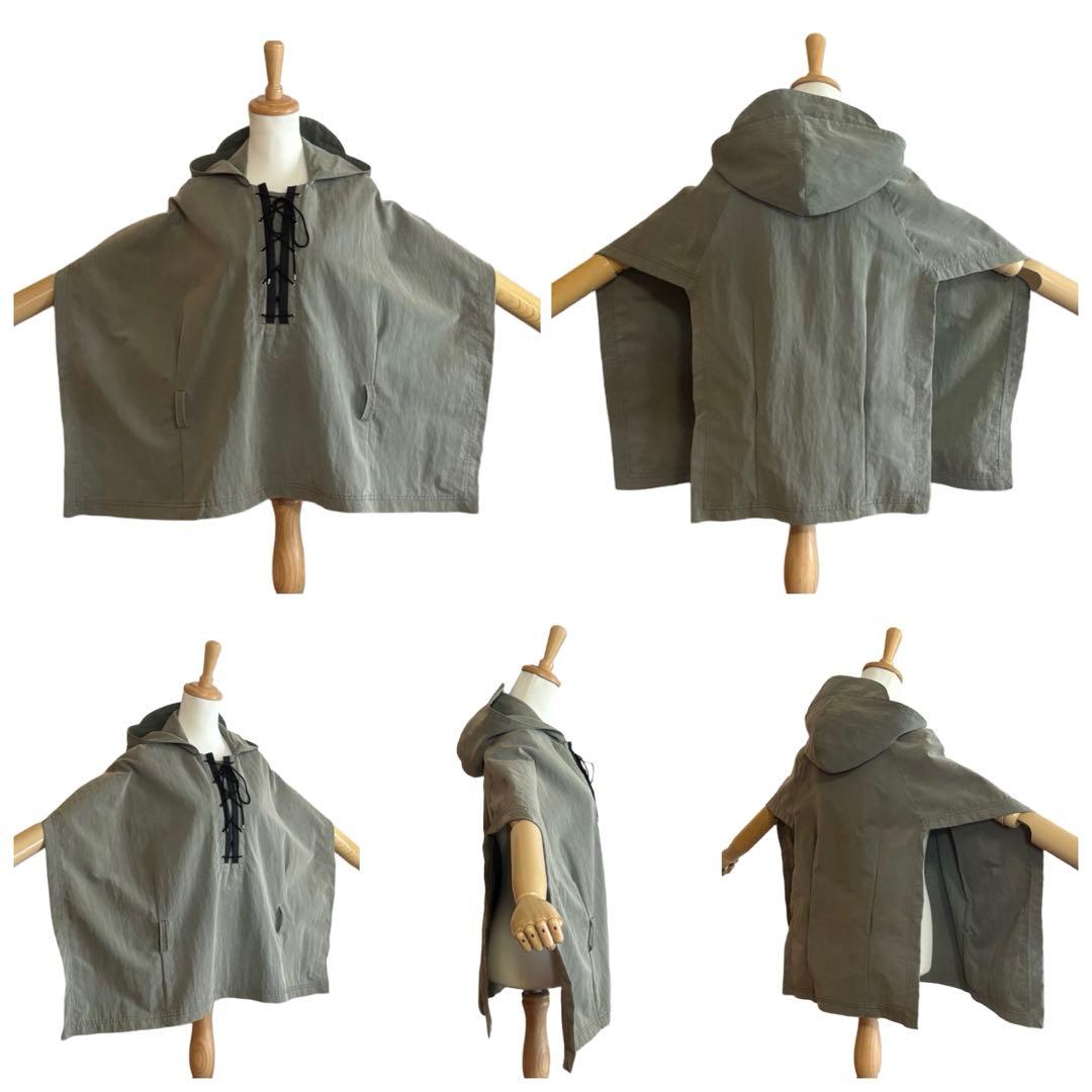 2点おまとめ【PINKO】 レースアップ 共布ベルト付き ポンチョ