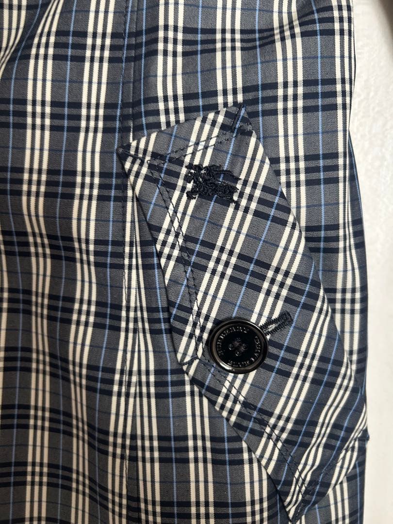 バーバリー　ブルーレーベル　チェック柄トレンチコート