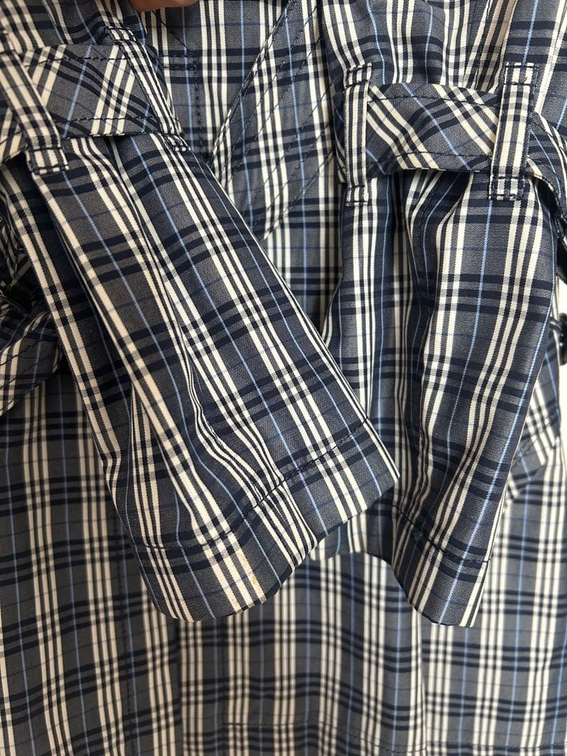 バーバリー　ブルーレーベル　チェック柄トレンチコート