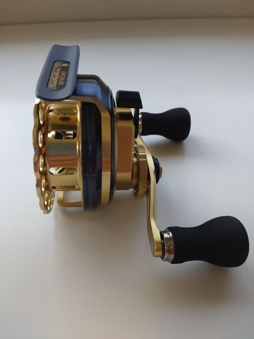 筏カセ SHIMANO セイハコウSPRC83 レフトハンドル ゴールド