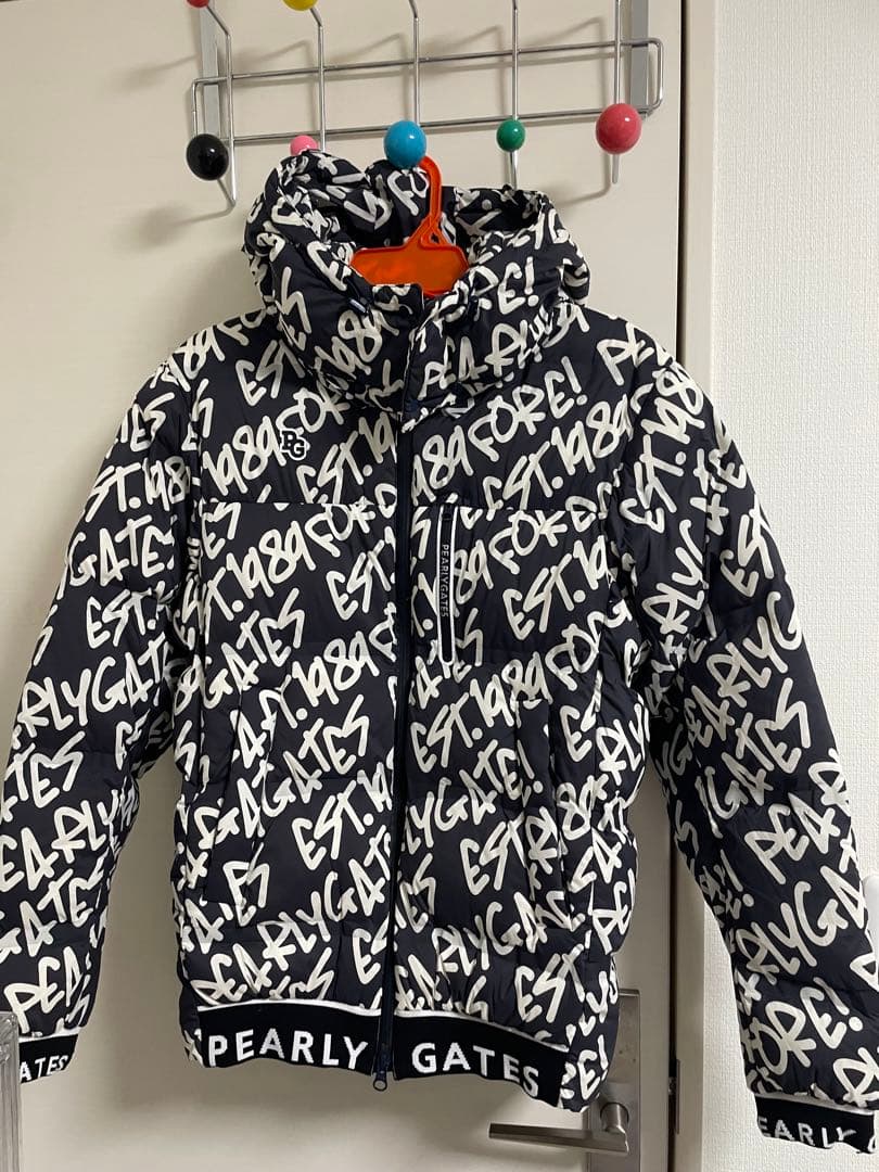 未使用品　PEARLY GATES ロゴプリントジャケット　4サイズL ネイビー