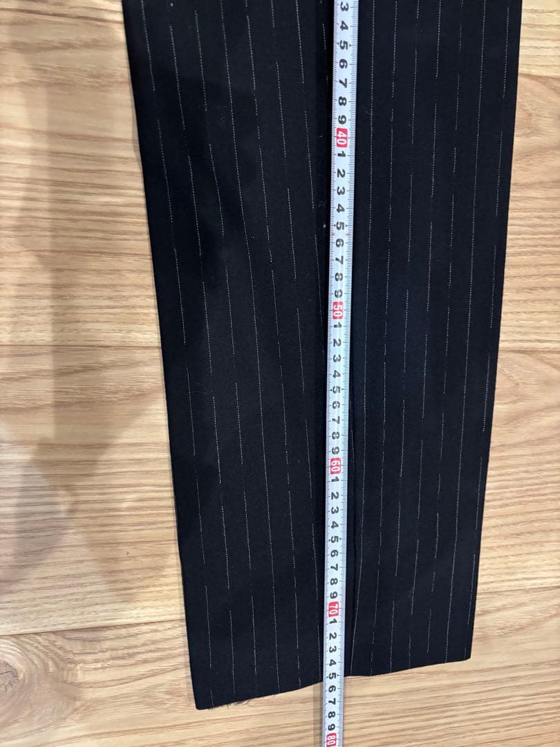 HERMES ネイビー ストライプ スラックス