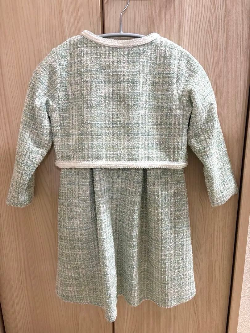 ミントグリーン ドレスとジャケットセット