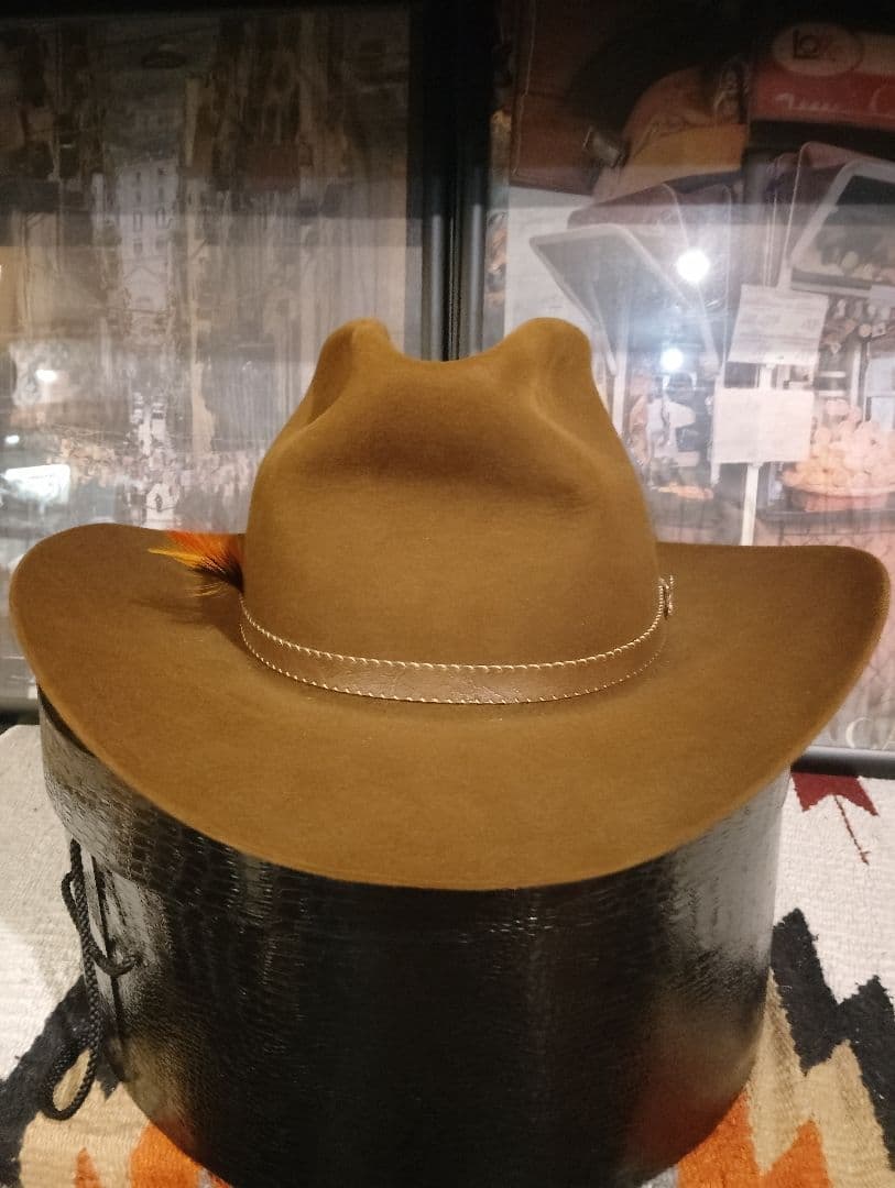 s*a様 ヴィンテージ　ステットソン4Xビーバーハット　ウエスタンハットJBSピ