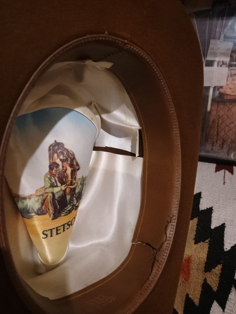 s*a様 ヴィンテージ　ステットソン4Xビーバーハット　ウエスタンハットJBSピ