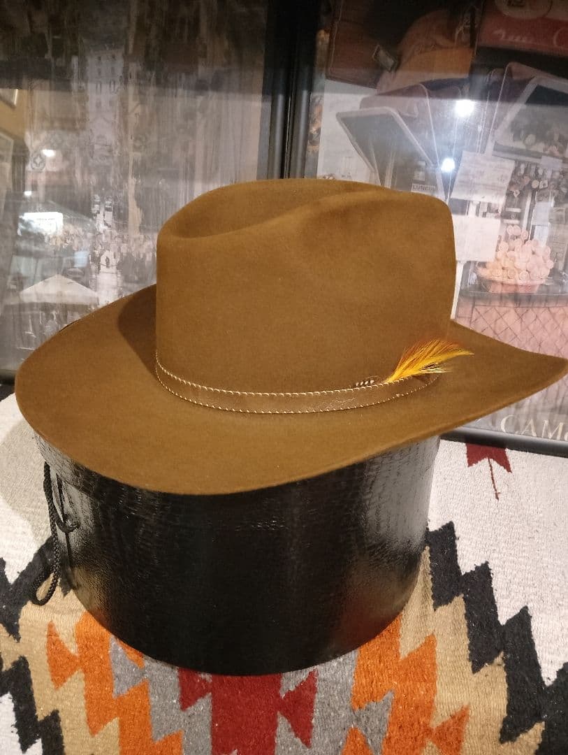 s*a様 ヴィンテージ　ステットソン4Xビーバーハット　ウエスタンハットJBSピ