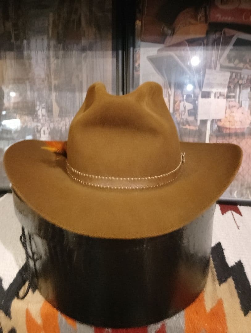 s*a様 ヴィンテージ　ステットソン4Xビーバーハット　ウエスタンハットJBSピ