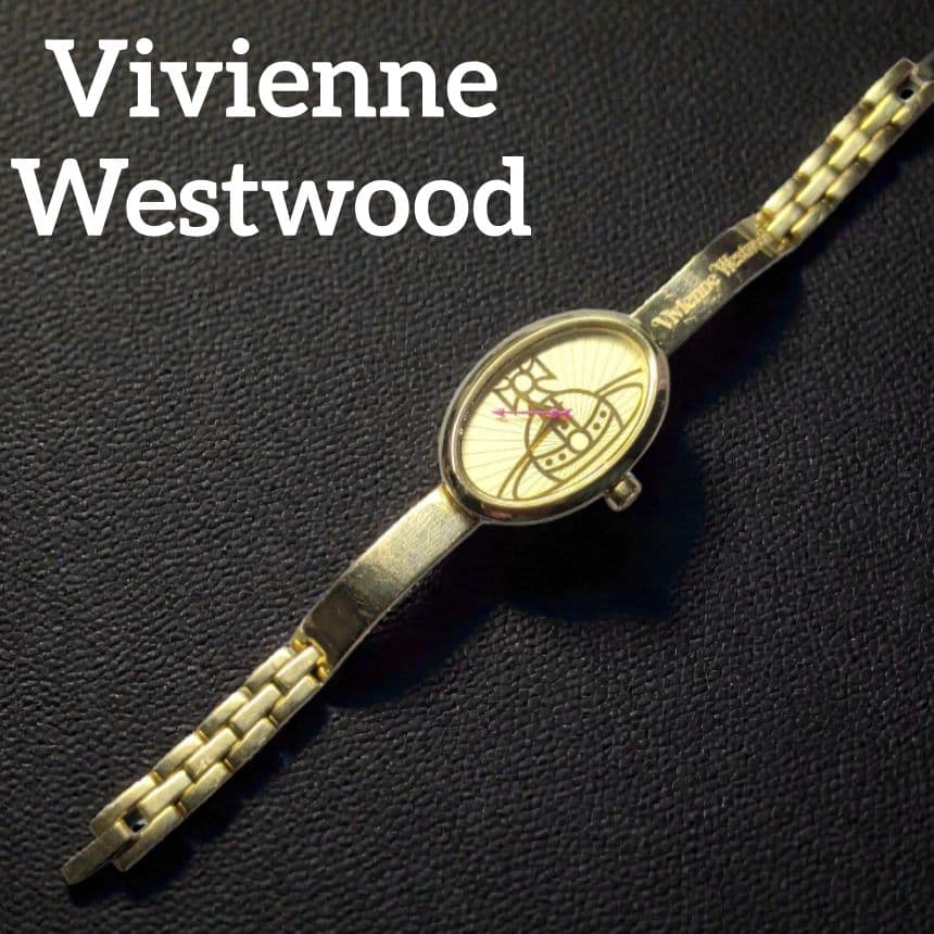 希少 ヴィヴィアンウエストウッド ゴールド オーブ文字盤 アクセサリーウォッチ