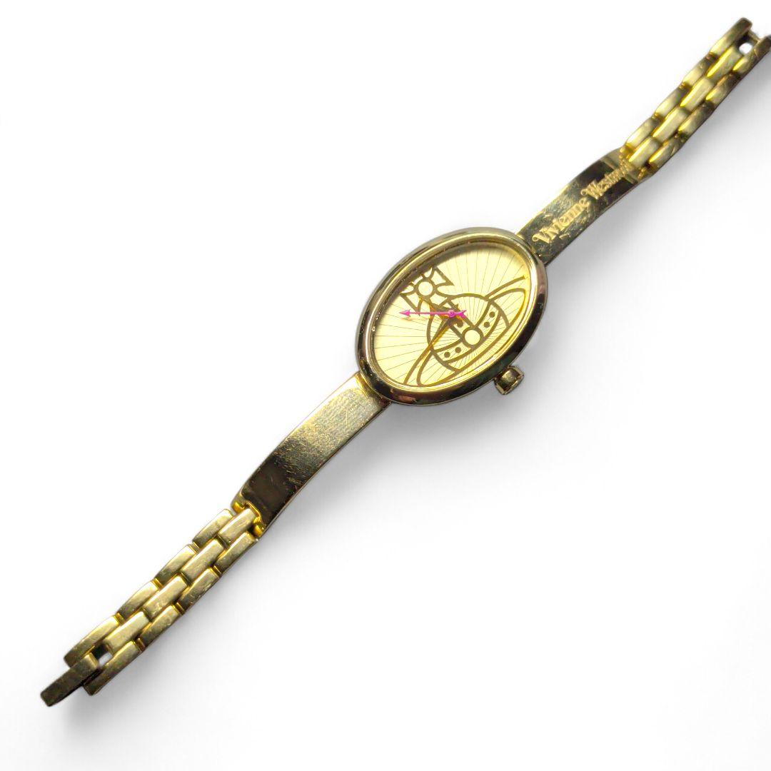 希少 ヴィヴィアンウエストウッド ゴールド オーブ文字盤 アクセサリーウォッチ