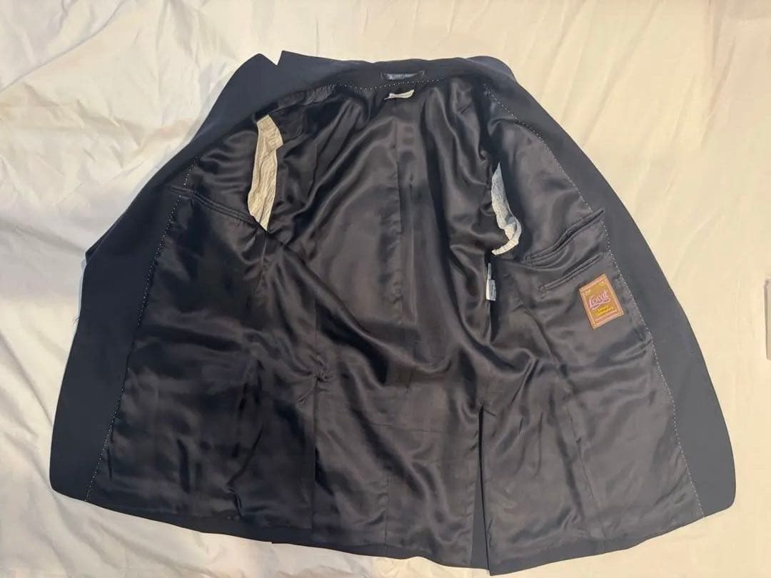 【美品】ドリスヴァンノッテン ウールスーツ 濃紺 48