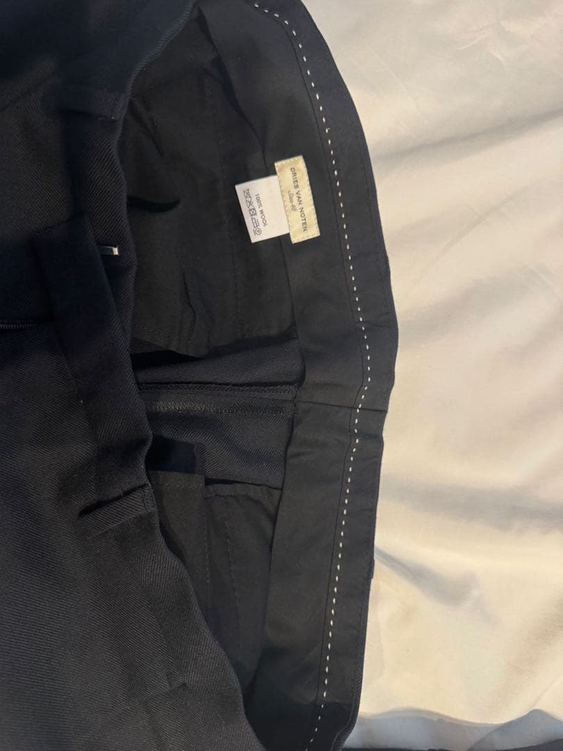 【美品】ドリスヴァンノッテン ウールスーツ 濃紺 48