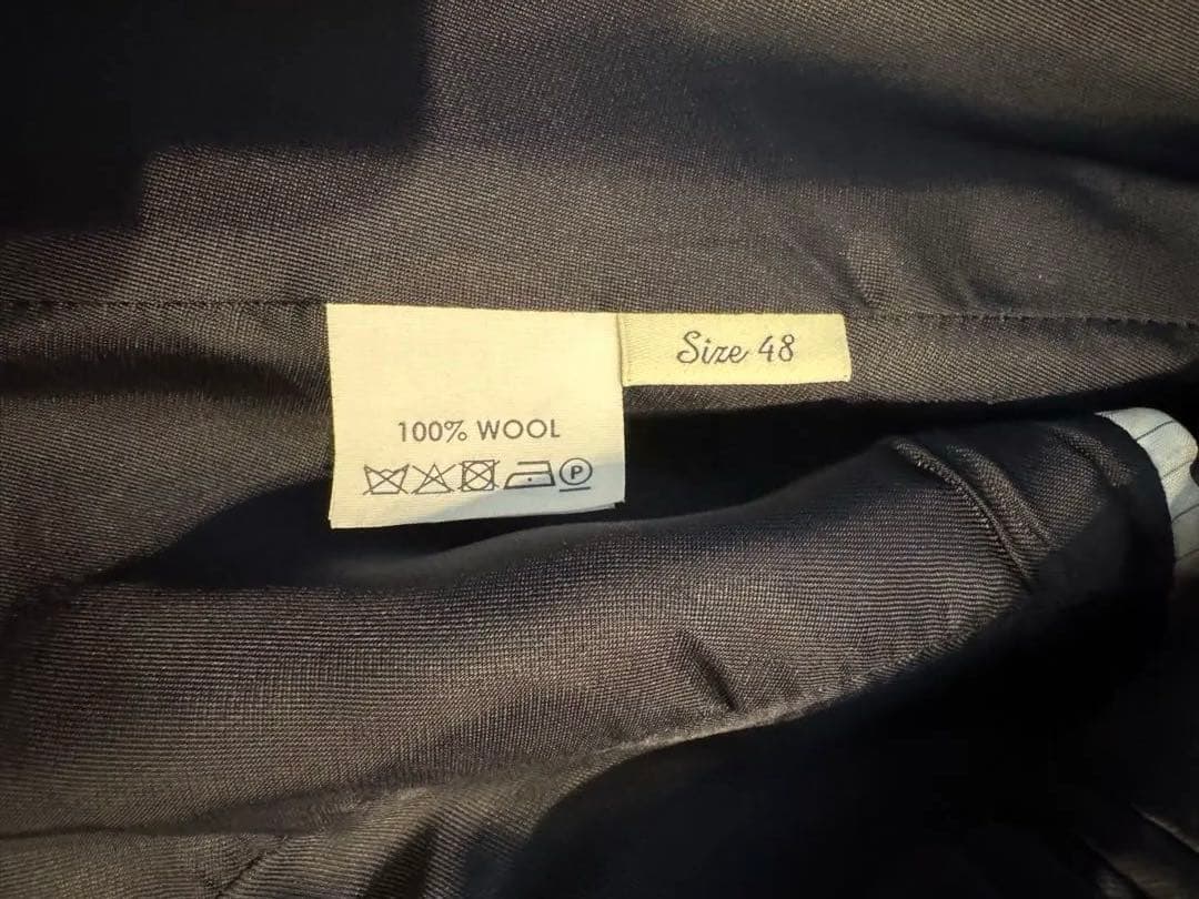 【美品】ドリスヴァンノッテン ウールスーツ 濃紺 48