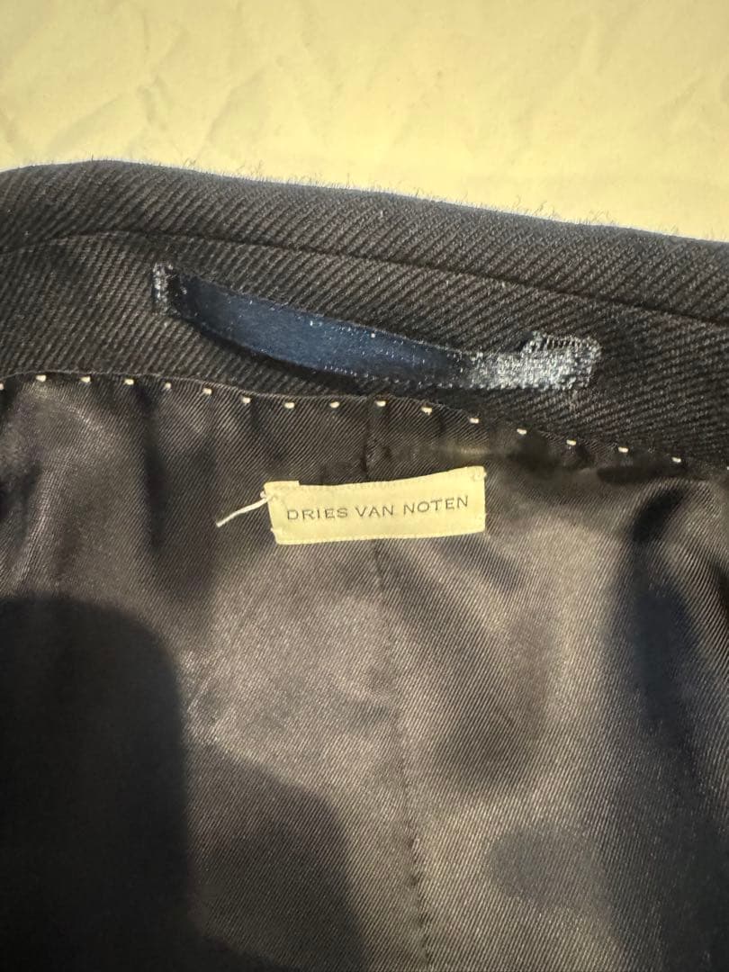 【美品】ドリスヴァンノッテン ウールスーツ 濃紺 48