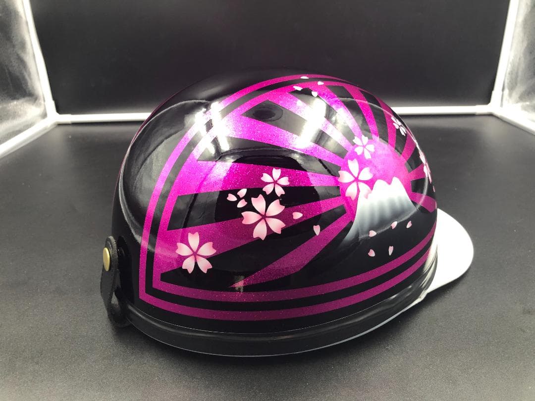 コルク半　カスタム　富士日章　マジック　ブラックピンク　ラメ　桜　高級クリヤ