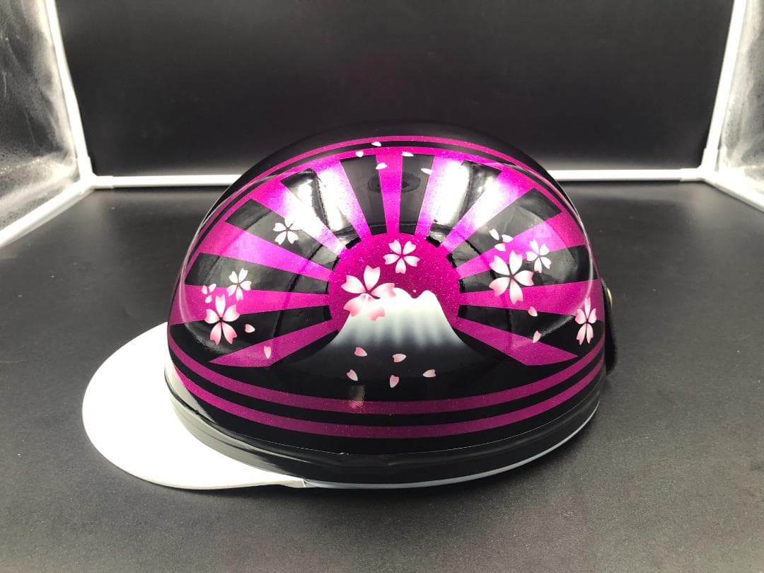 コルク半　カスタム　富士日章　マジック　ブラックピンク　ラメ　桜　高級クリヤ