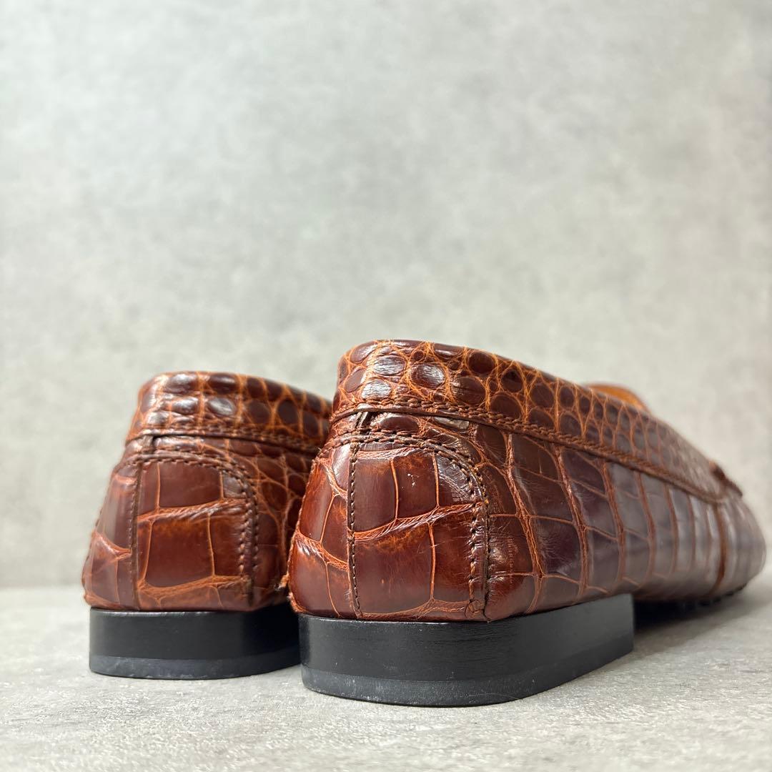 展示品希少！TOD'S トッズ　オールクロコダイル　最上級ドライビングシューズ