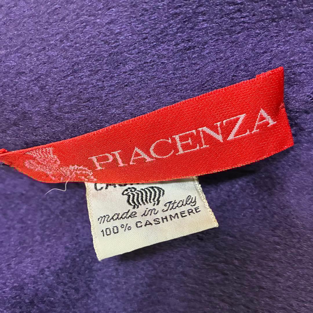 PIACENZA カシミヤ100% 女優襟 女優コート 紫 パープル 最高級