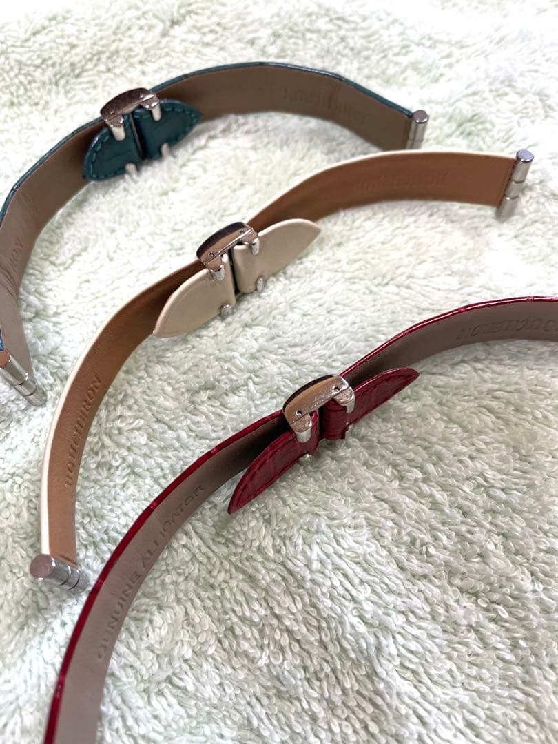 Boucheron リフレ　レザーベルトセット クロコダイル型押し　3点セット