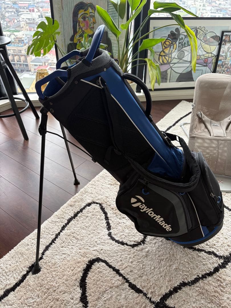 【良品】TaylorMade スタンドバッグ 青黒