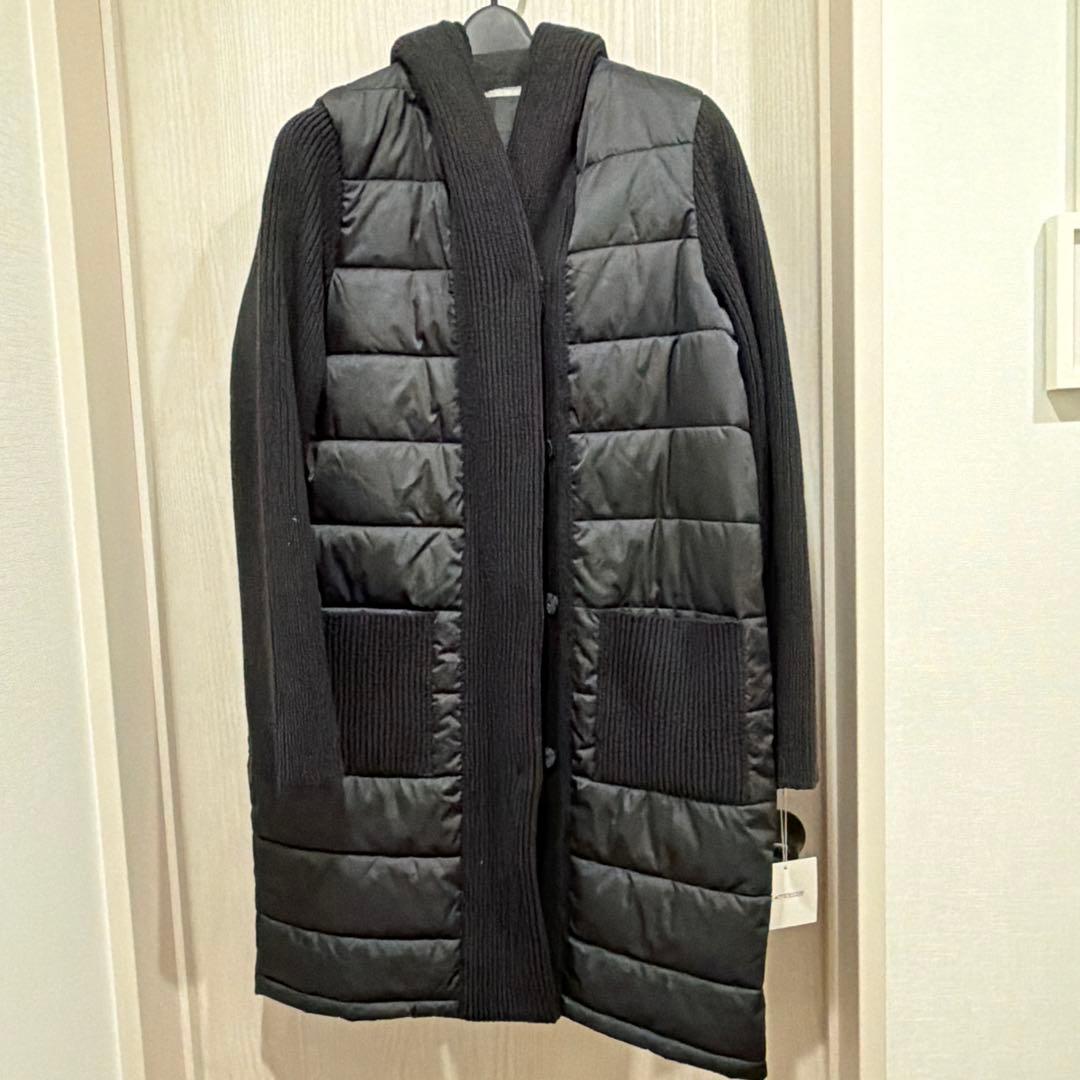 【新品】ヤマダヤ メトリーゼ 異素材フード付キルティングコート定価36000円