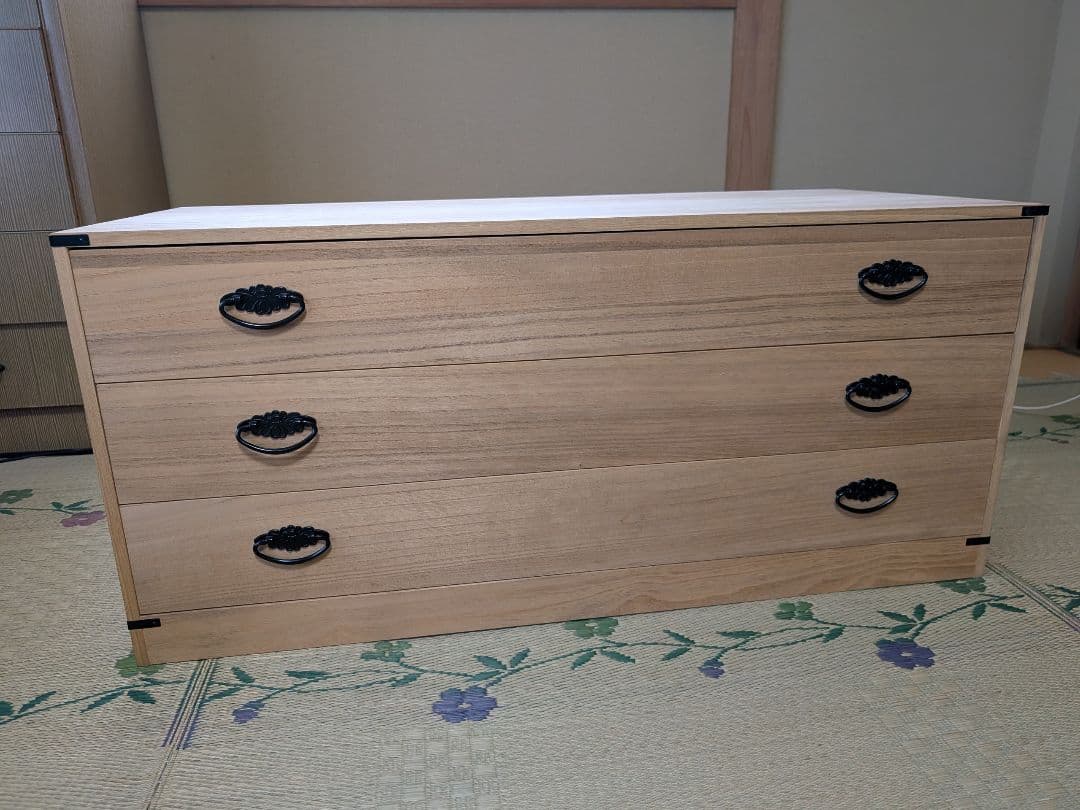 天然木桐3段チェスト