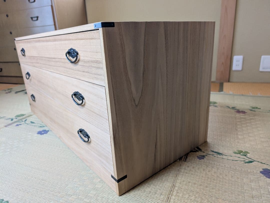 天然木桐3段チェスト