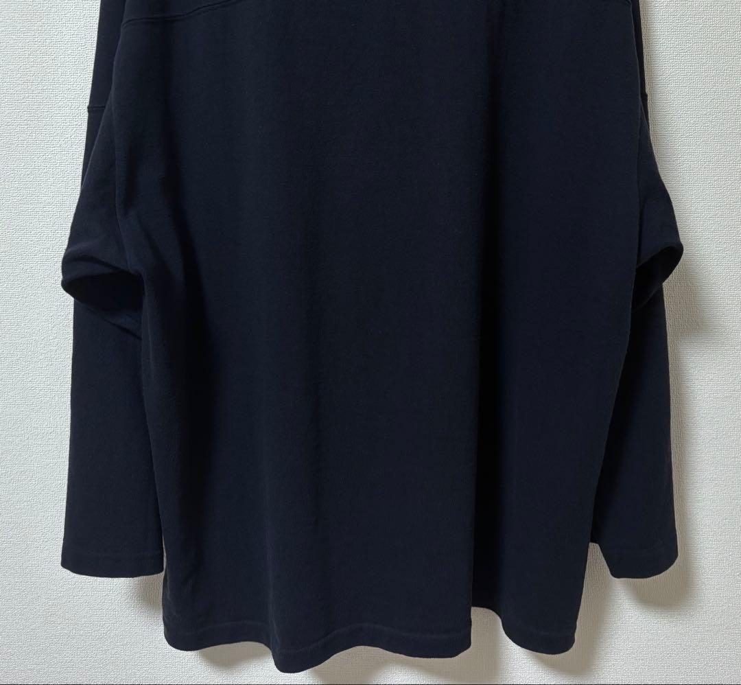 23SS COMOLI コモリ フットボールTシャツ [ネイビー]