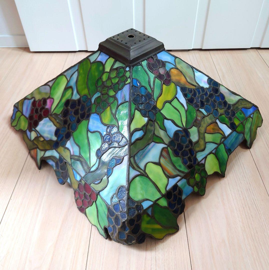 ステンドグラス　葡萄　電傘(ランプシェード)　46cm×42cm