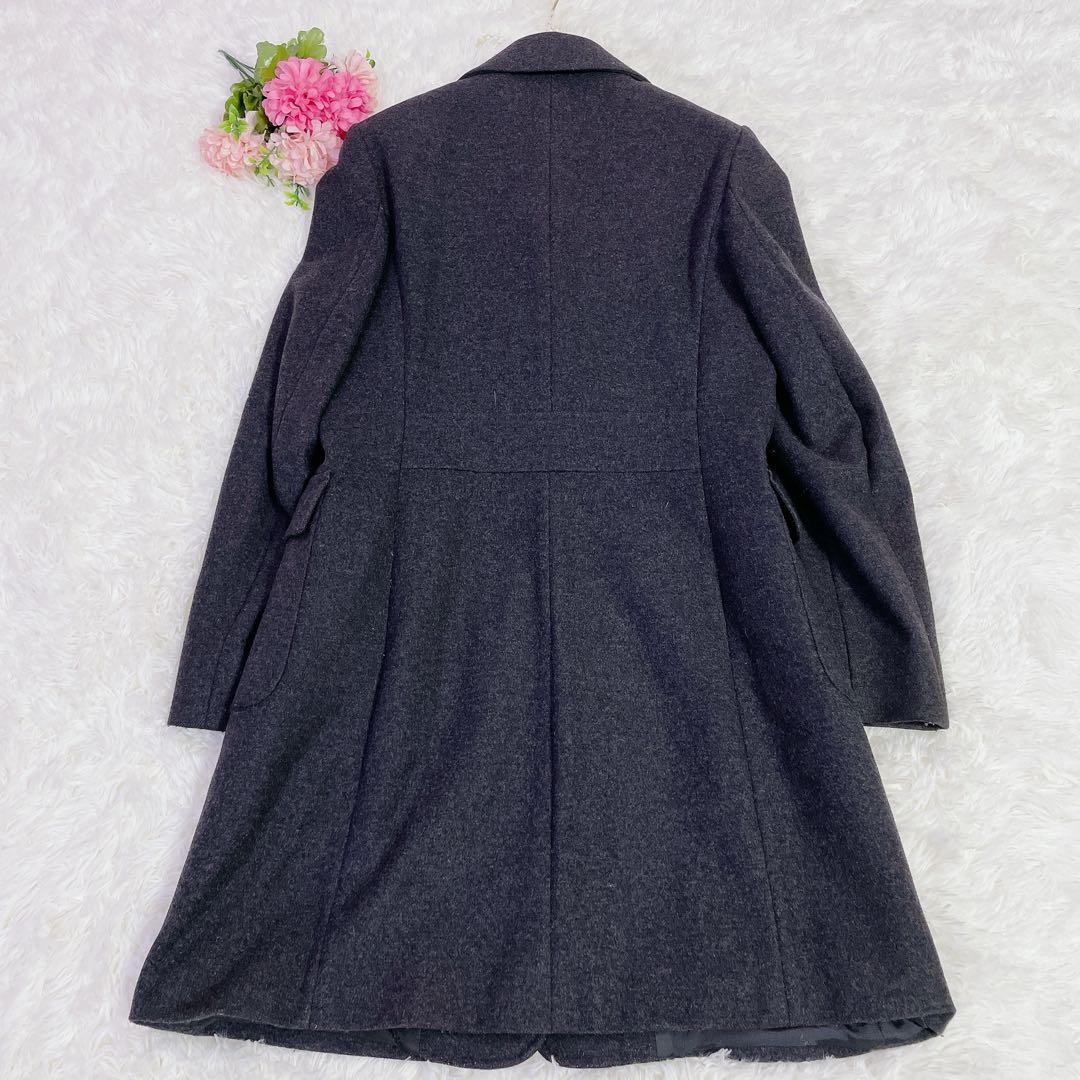 美品　マックスマーラ　銀タグ　チェスターコート　秋冬　ダークグレー　42