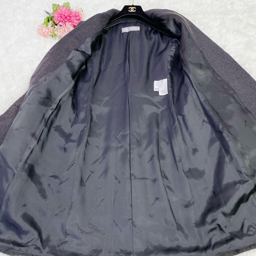 美品　マックスマーラ　銀タグ　チェスターコート　秋冬　ダークグレー　42