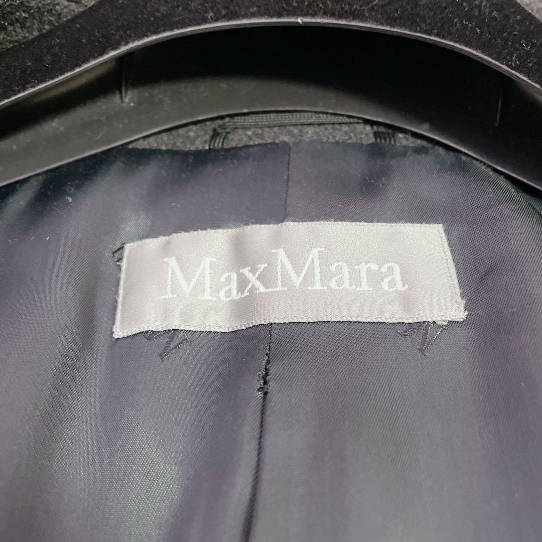 美品　マックスマーラ　銀タグ　チェスターコート　秋冬　ダークグレー　42