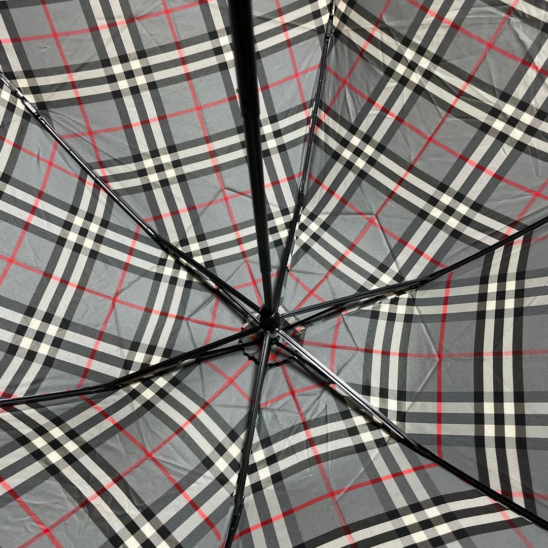 BURBERRY バーバリー 折りたたみ傘 グレー チェック