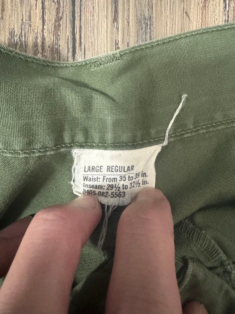 実物 60s US ARMY カーゴパンツ L レギュラー ヴィンテージ