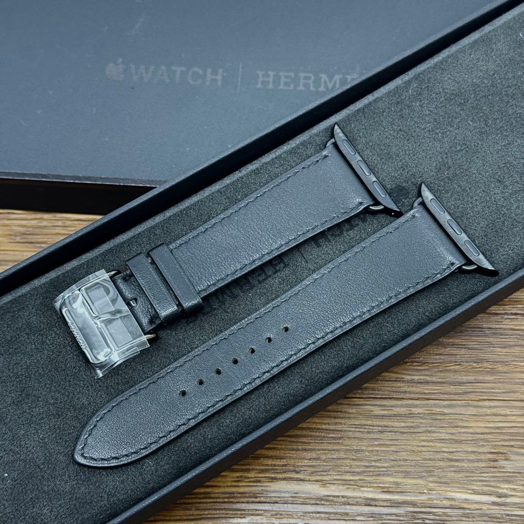 2243 Apple Watch エルメス　ブラック　レザー　HERMES