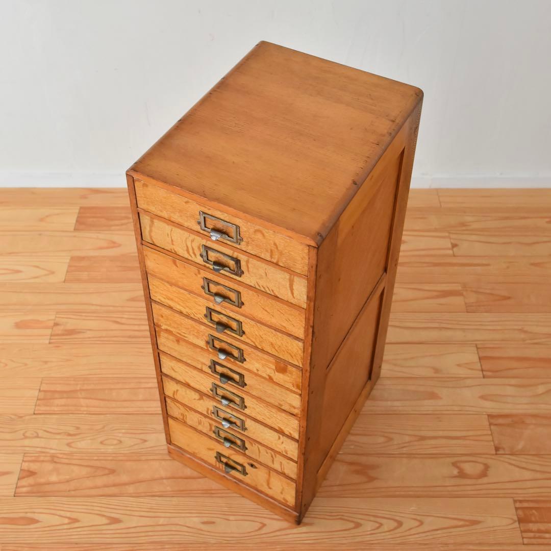 小引き出し　楢　無垢材　Made In Japan